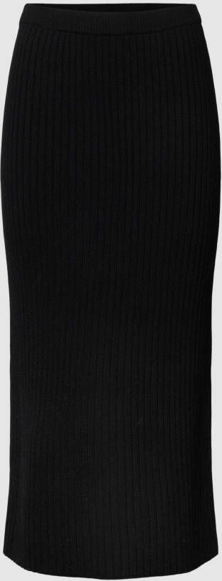 Marc O'Polo Midirok van scheerwolmix in riblook