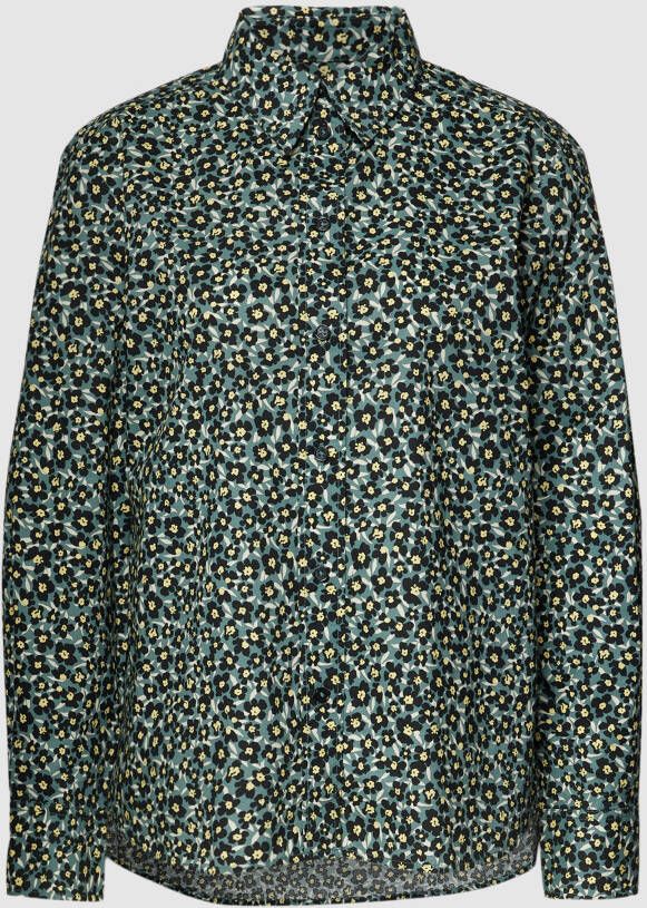 Marc O'Polo Flared blouse with an all-over print Groen Dames