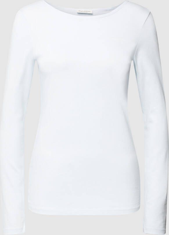 Marc O'Polo Shirt met lange mouwen van katoen in effen design