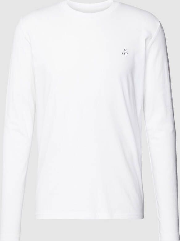 Marc O'Polo Shirt met lange mouwen van katoen met labelprint