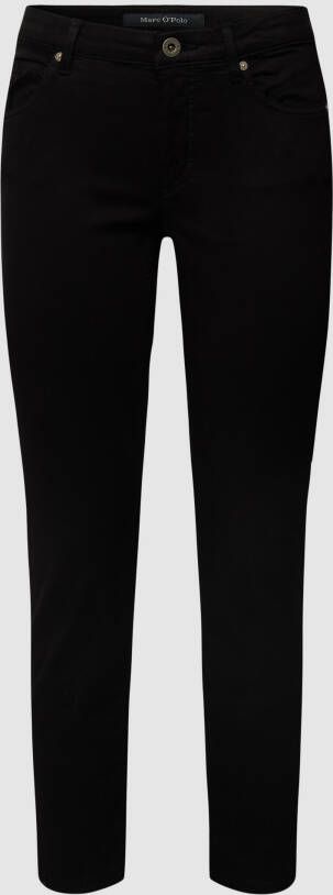 Marc O'Polo Slim fit mid waist broek met labeldetails