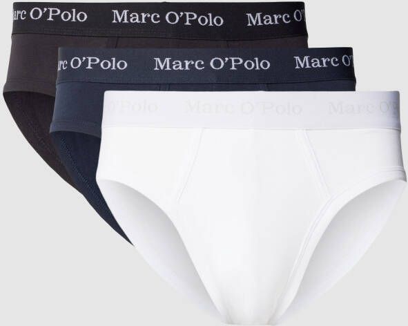Marc O'Polo Slip met elastische band met label in een set van 3 stuks