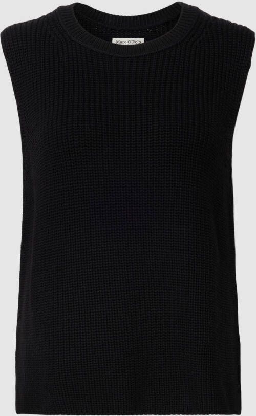 Marc O'Polo Sleeveless knitted jumper in a regular fit Zwart Dames