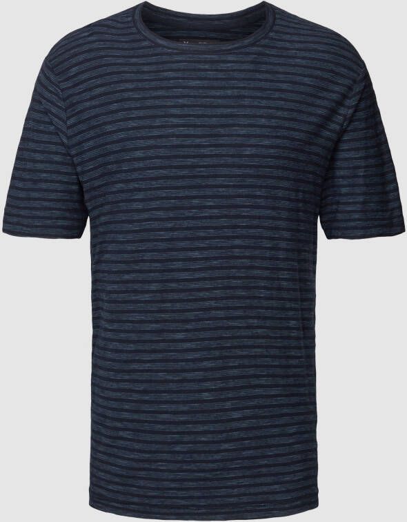 Marc O'Polo T-Shirt Streep Donkerblauw
