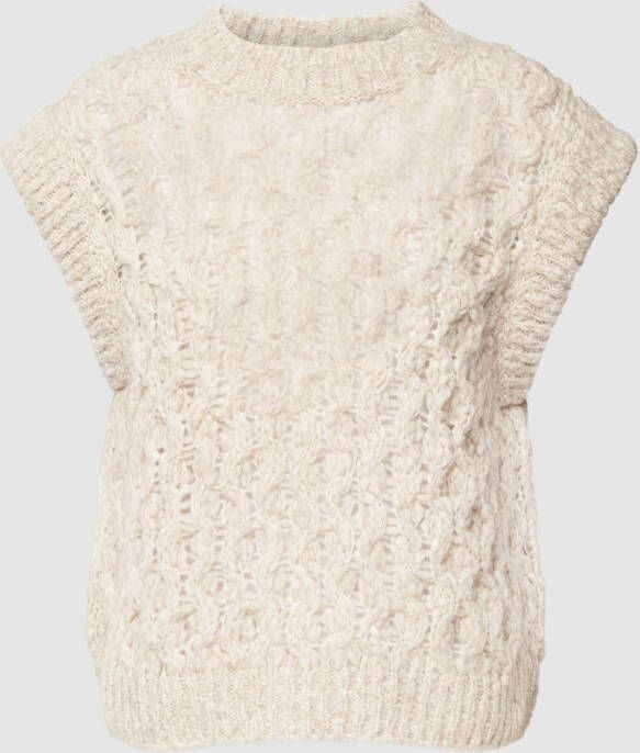 Marc O'Polo Cable knit sleeveless jumper Beige Dames