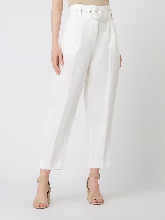 Marciano Guess Tapered bandplooibroek van een mix van lyocell en linnen model 'HAILEY'