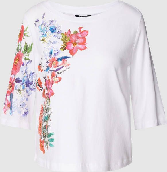 Marciano Guess T-shirt met bloemenprint model 'FLOWER EMBROIDERY'