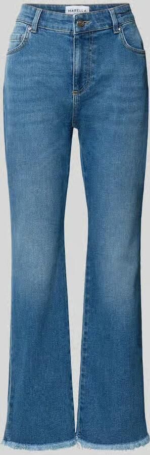 Marella flared fit jeans van katoenmix in verkorte pasvorm