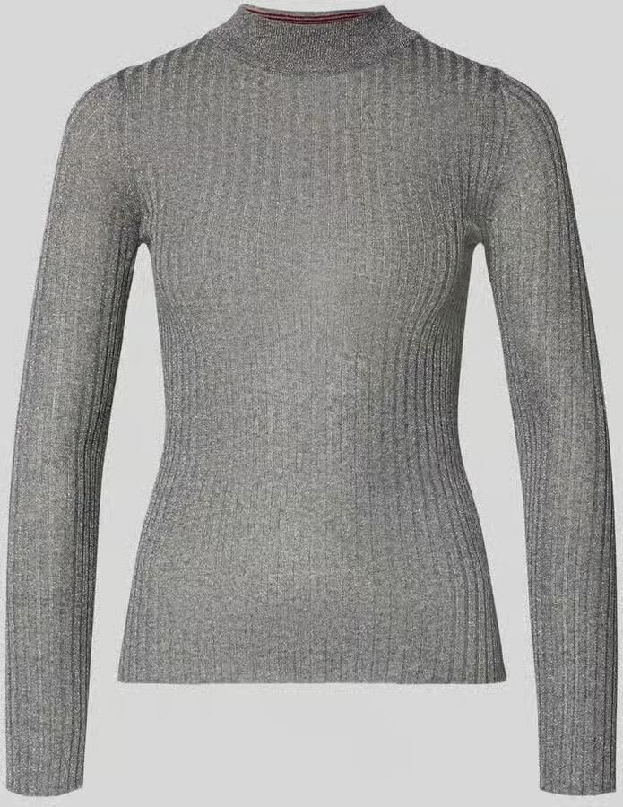 Marella Gebreide pullover met geribde opstaande kraag