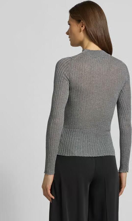 Marella Gebreide pullover met geribde opstaande kraag