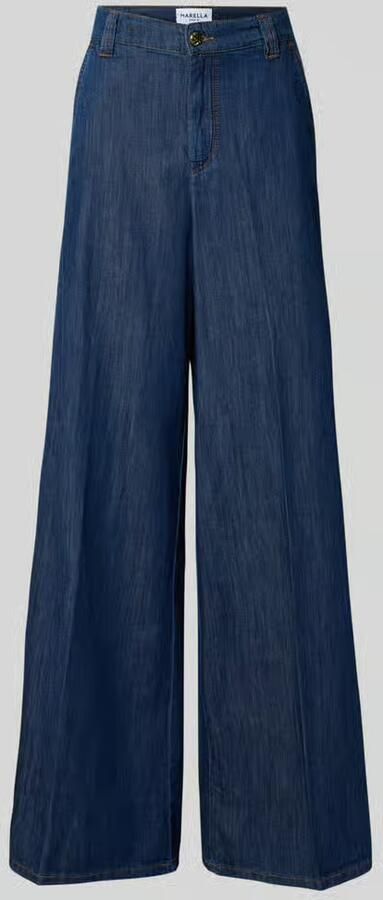 Marella jeans met wijde benen en achterzak
