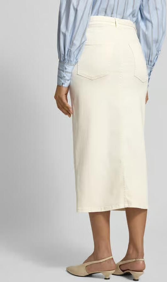 Marella Jeansrok met Loopsplit en Riem Model 'MOCA'