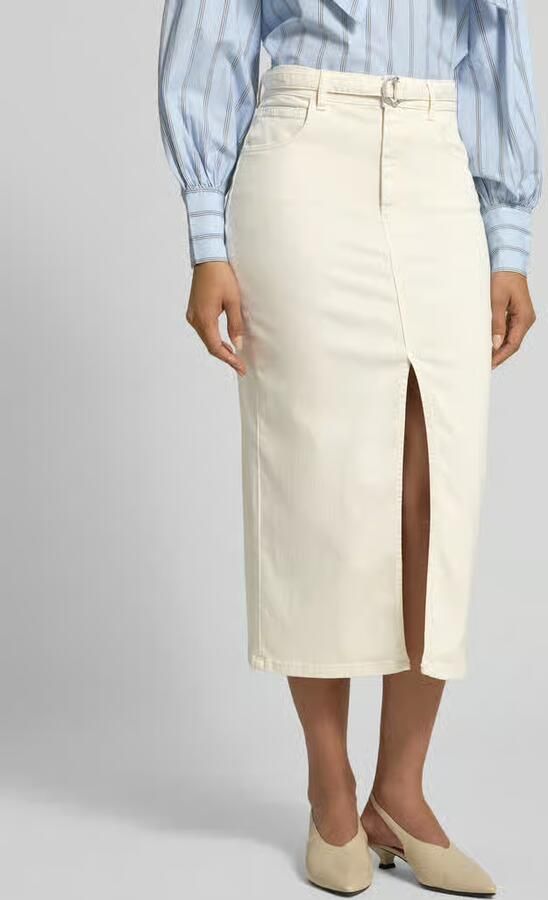 Marella Jeansrok met Loopsplit en Riem Model 'MOCA' - Foto 3