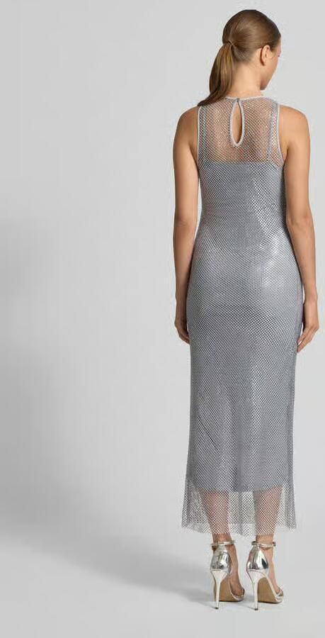 Marella Midi-jurk met All-over strass-steentjes Model 'Limone'