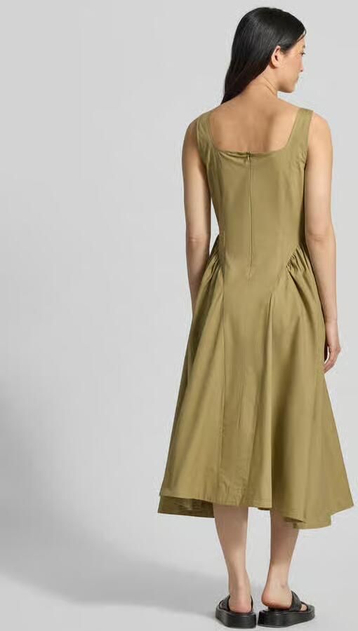Marella midi-jurk met diepe ronde hals model 'MLLENFASI'