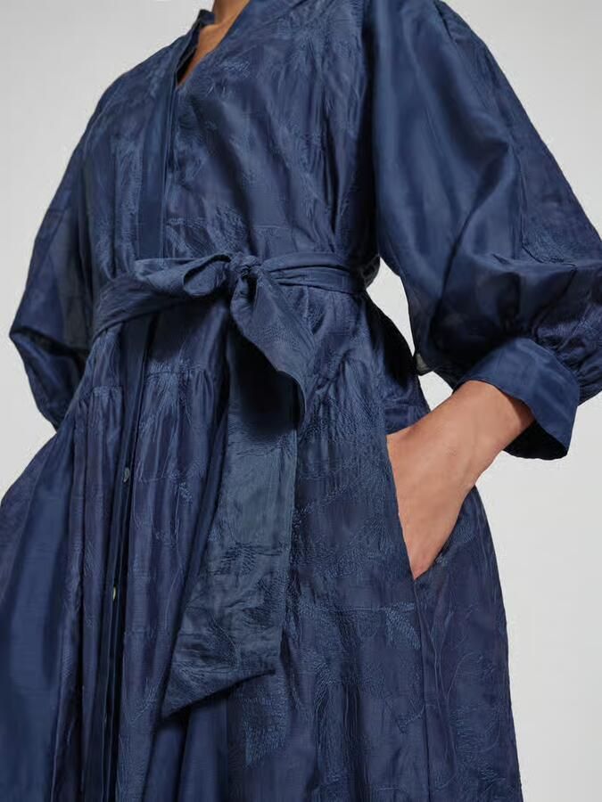 Marella Midi-jurk met strikceintuur model 'SETOLA'