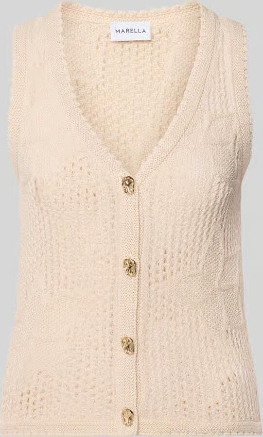 Marella Mouwloos vest met V-hals model 'LASTICE' - Foto 2