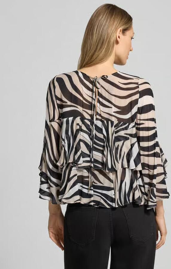 Marella regular fit blouse van zuivere viscose model 'Falco' - Foto 3