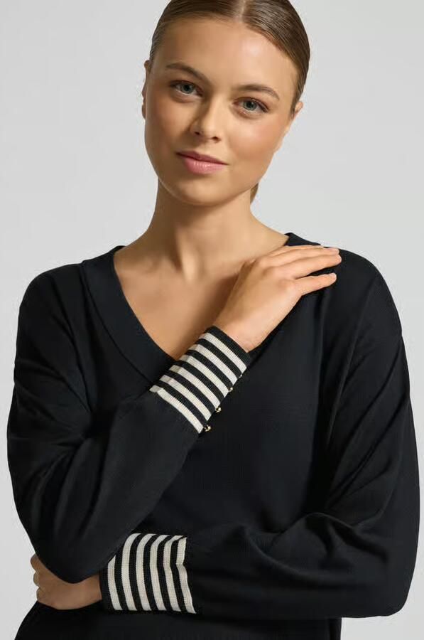 Marella Regular fit pullover van pure lyocell in gebreide look - Foto 2