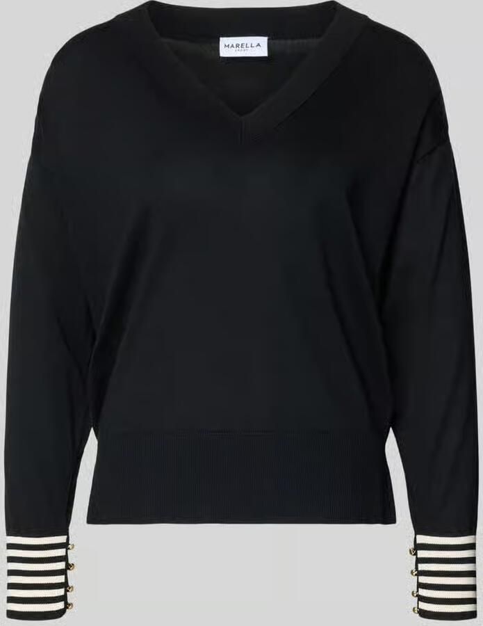 Marella Regular fit pullover van pure lyocell in gebreide look