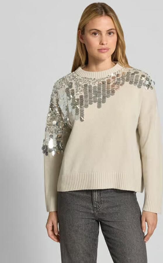 Marella Regular fit pullover van zuivere wol model 'Calcio' - Foto 3