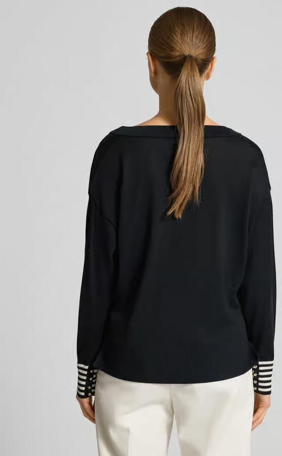Marella regular fit trui van puur lyocell in breilook