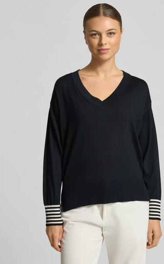 Marella regular fit trui van puur lyocell in breilook - Foto 4
