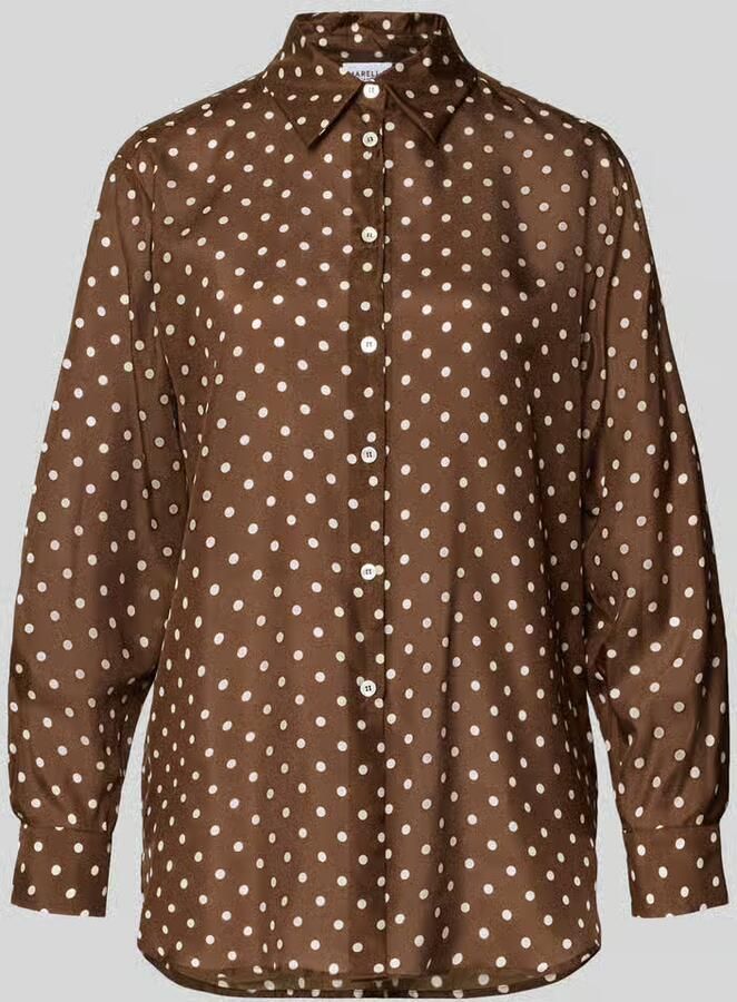 Marella Regular fit zijden blouse met knoopsluiting model 'Sangio'