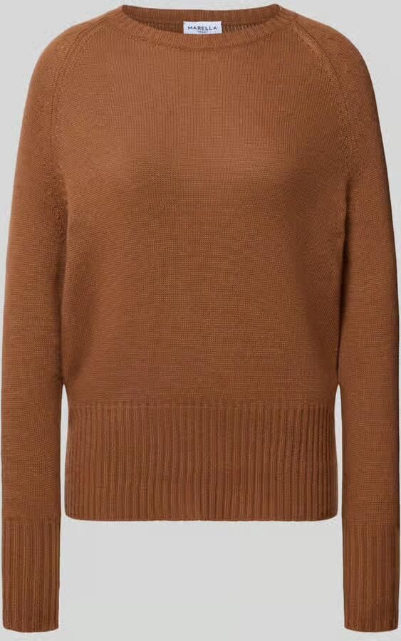 Marella relaxed fit gebreide pullover met wol