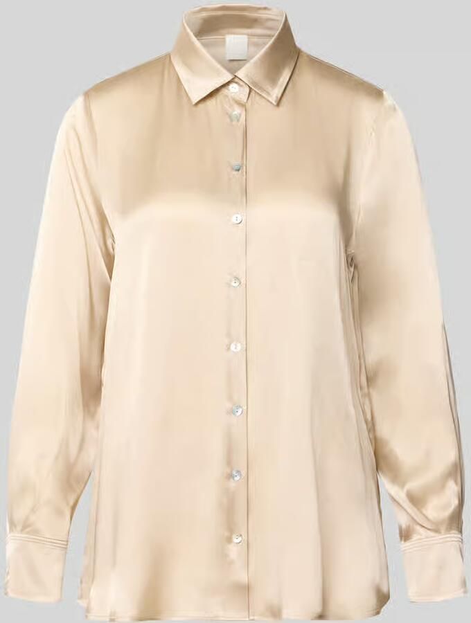 Marella Satinblouse met zijde-aandeel model 'ALFIO'