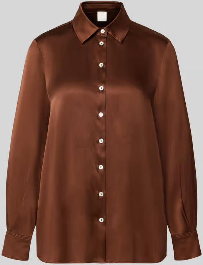 Marella Satinblouse met zijde-aandeel model 'ALFIO'