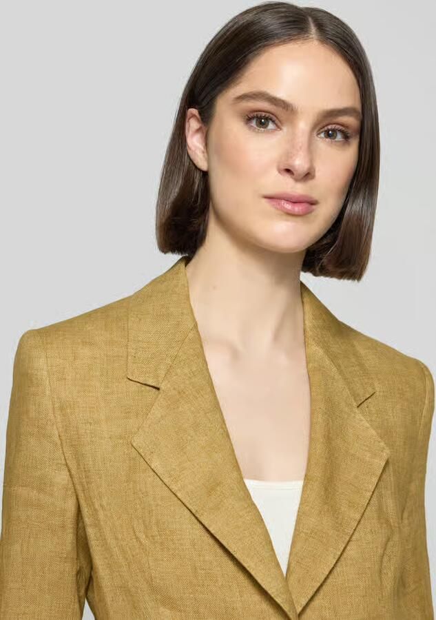 Marella slim fit linnen blazer met paspelzakken model 'CARDATO'