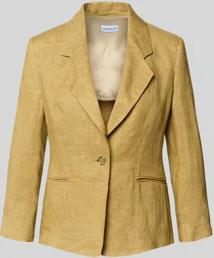 Marella slim fit linnen blazer met paspelzakken model 'CARDATO' - Foto 2