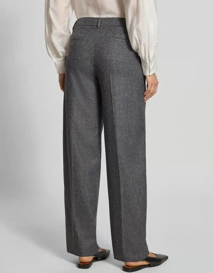 Marella straight fit broek van scheerwolmix met zijdegehalte