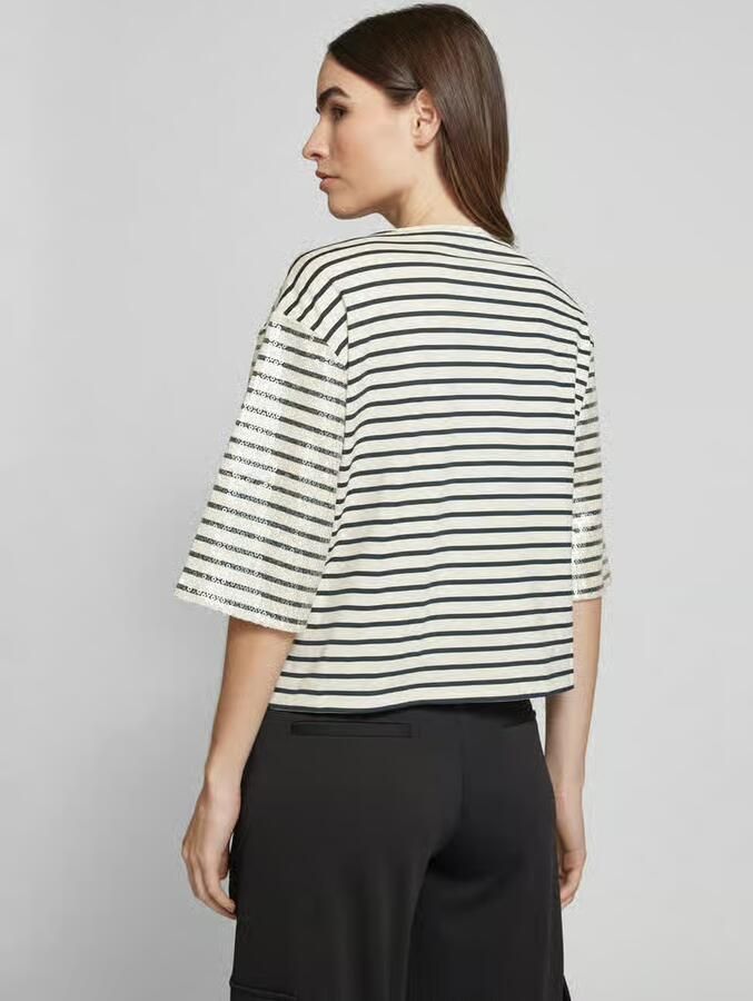 Marella T-shirt met pailletten model 'GARDONE' - Foto 2