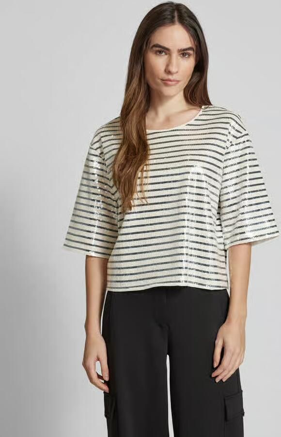 Marella T-shirt met pailletten model 'GARDONE' - Foto 3