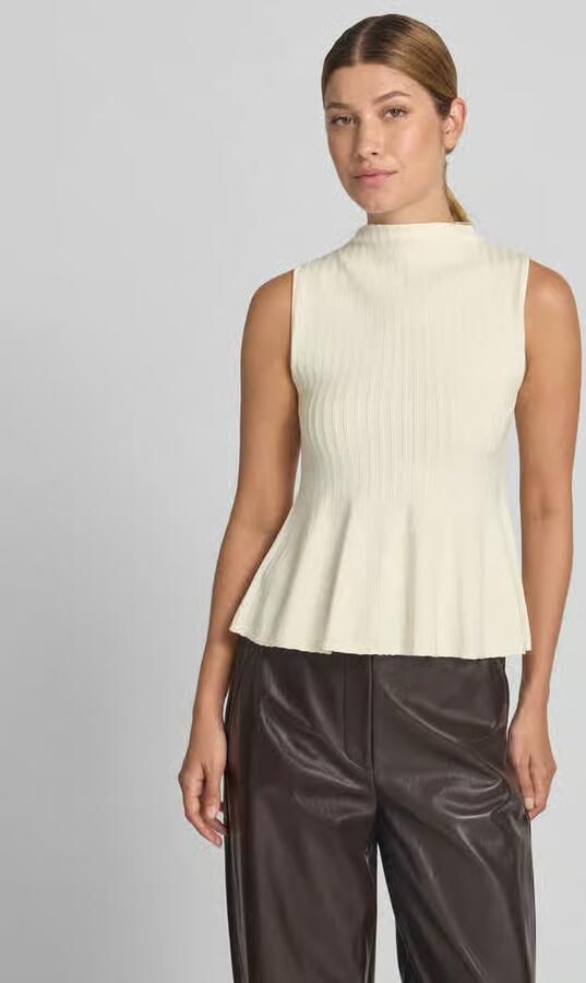 Marella Tricottop van lyocellmix met opstaande kraag - Foto 4