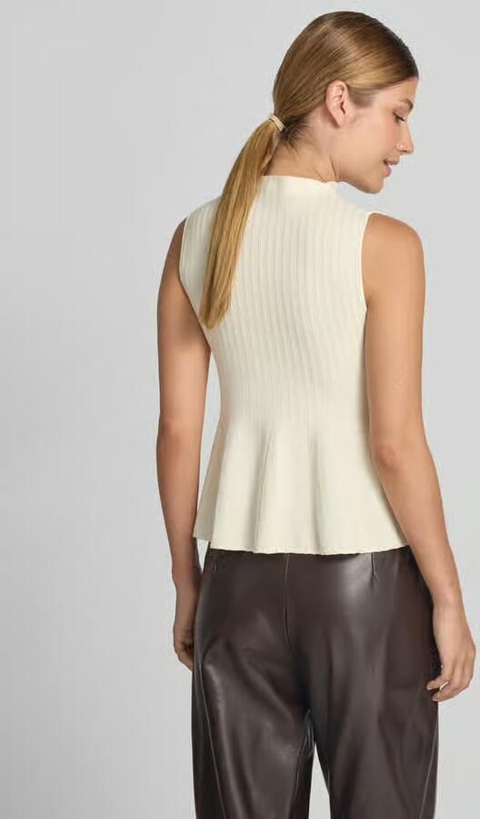 Marella Tricottop van lyocellmix met opstaande kraag