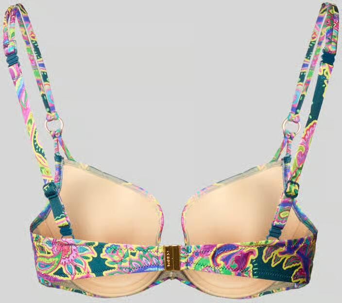 Marie Jo voorgevormde halter bikinitop Jolise roze geel groen - Foto 4