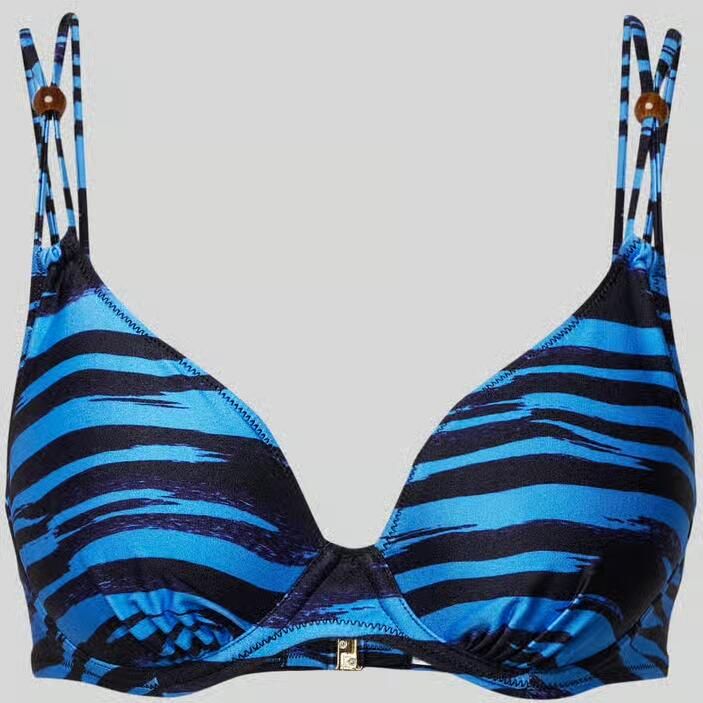 Marie Jo voorgevormde beugel bikinitop Marva blauw zwart - Foto 3