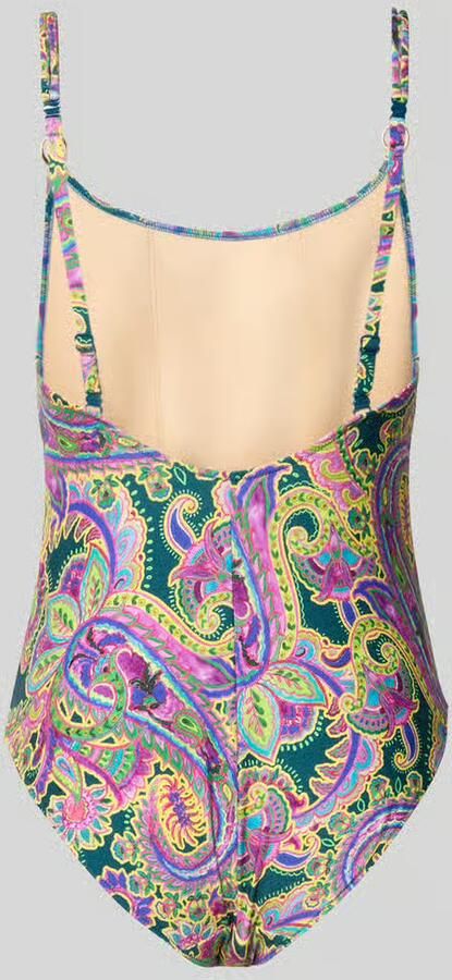 MARIE JO slim fit badpak met all-over paisleydessin model 'Lise'