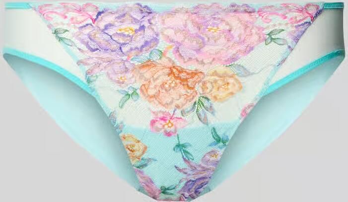 MARIE JO slim fit slip met all-over bloemenmotief stitching model 'Lisbeth' - Foto 3