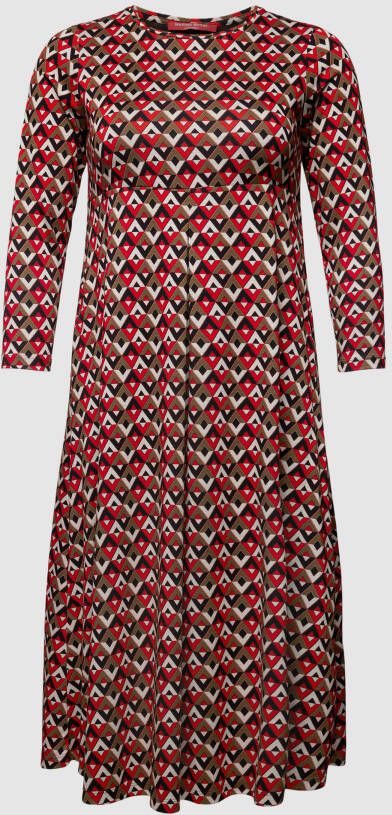 Marina Rinaldi Maxi-jurk met all-over motief model 'Occulto'
