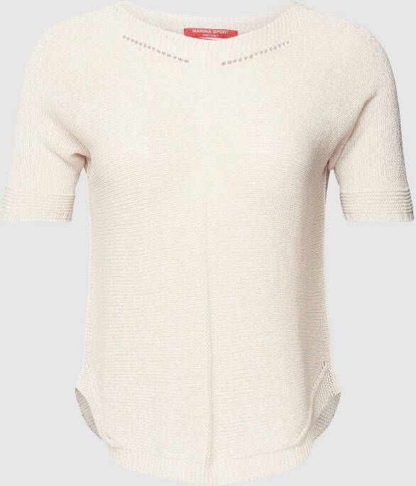 Marina Rinaldi T-shirt met structuurmotief model 'ADDETTO'