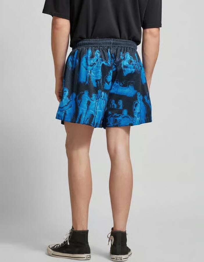 MARKET Sweatshorts met all-over motief model 'MALICE'