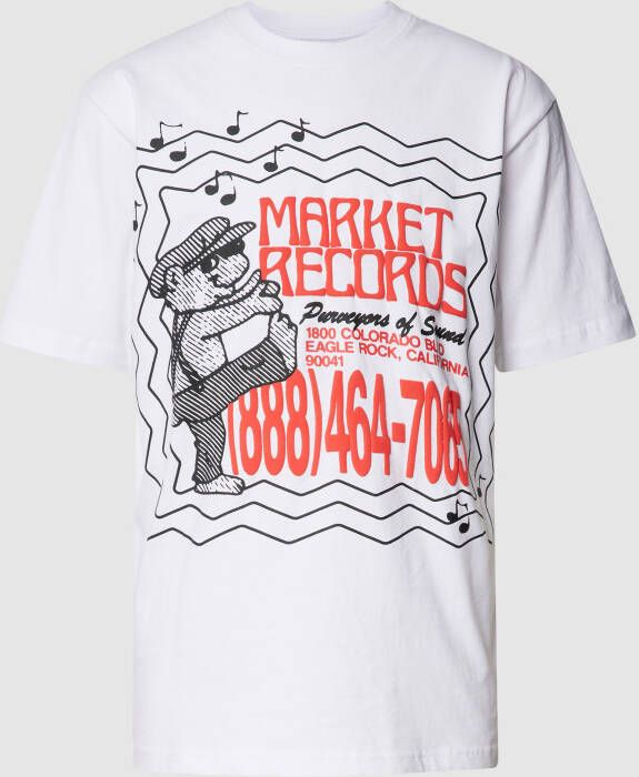 MARKET T-shirt met motiefprint model ' RECORDS'