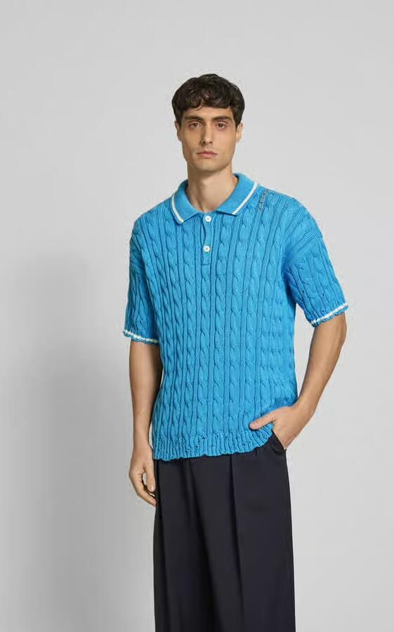 Marni regular fit poloshirt in brei-look - Foto 3