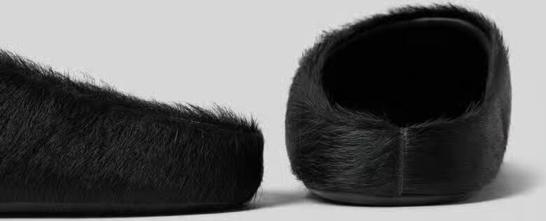 Marni Slippers met bont