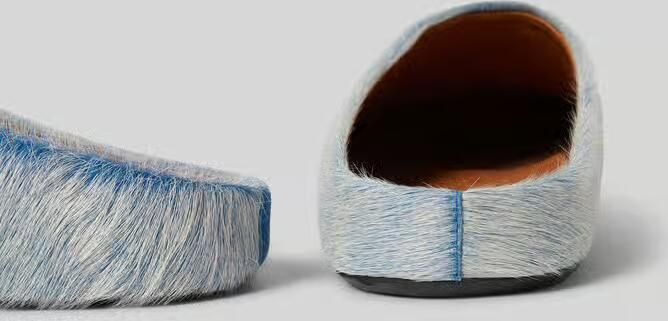 Marni Slippers met bont