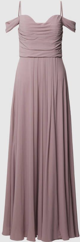 Mascara Maxi-jurk in effen design met plooien
